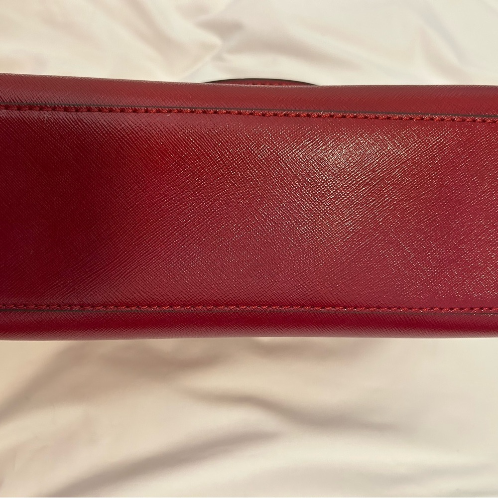 Nwot Michael Kors Ruby Red Structured Crossbody S… - image 3
